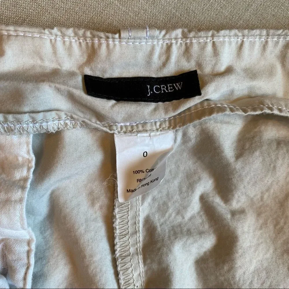 J. Crew Khaki Cotton Shorts EUC size 0